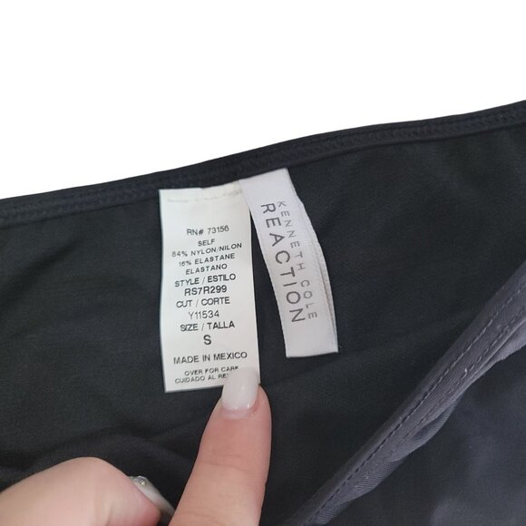 Kenneth Cole Reaction black mesh embroidered floral black bikini bottom size S - Picture 4 of 5